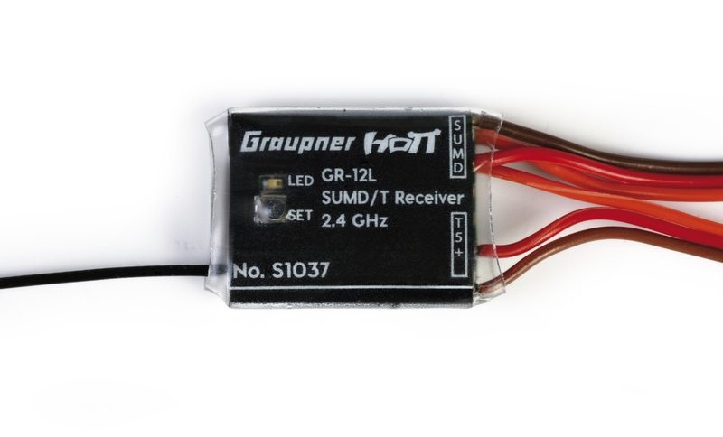 Graupner S1051 Empfänger SUMD+T 2 Ant.GR-12LHoTT geschr