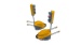 1:14 Baustellen-Ampel-Set gelb mit Funk für Modellbau