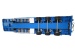 1:14 Tieflader Auflieger 3-Achs RTR blau m. Hydraulik Rampen